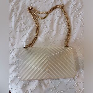 Clear Jelly purse with gold hardware